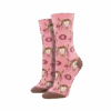 SockSmith Ladies Steer Clear Pink Crew Socks WNC1523-PNK