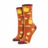 SockSmith Ladies Bee My Honey Burnt Orange Crew Socks WNC2271-BTO