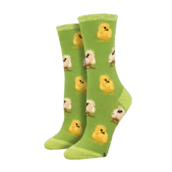 SockSmith Ladies Peep This Green Crew Socks WNC2979-GEE