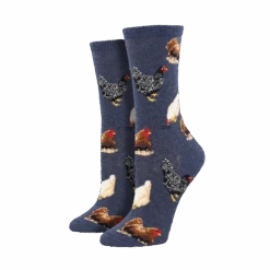 SockSmith Ladies Hen House Denim Crew Socks WNC774-DEN