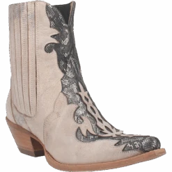 Dan Post Shay Bone White Western Booties DP4208