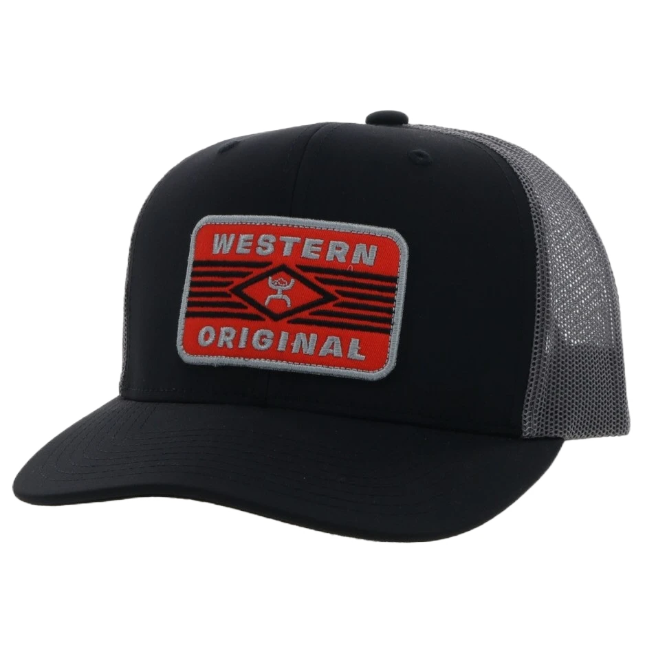 Hooey® Men's Circuit 5 Panel Black Trucker Cap 2370T-BKGY 1 Hooey® Men's Circuit 5 Panel Black Trucker Cap 2370T-BKGY