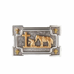 Nocona® Men's Smooth Edge Praying Cowboy Rectangle Buckle 37032