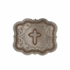 Nocona® Men's Scalloped Copper Cross Antique Silver Buckle 37911