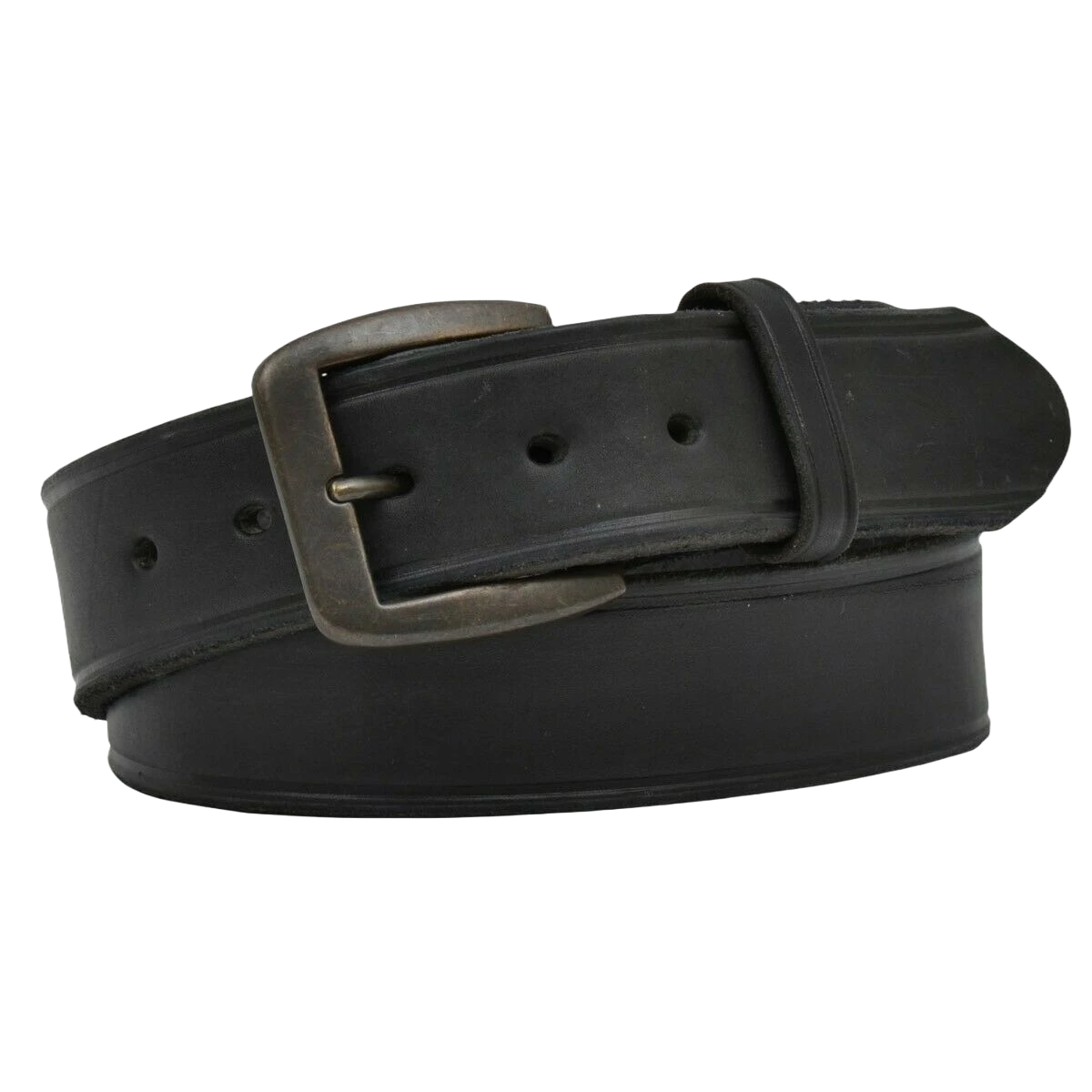 3D Belt Company Men's Latigo Creased Black Leather Belt D1140 1 3D Belt Company Men's Latigo Creased Black Leather Belt D1140