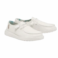 Hey Dude® Ladies Wendy Classic Silk Moon White Shoes 121410211