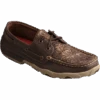 Twisted X Ladies Brown/Emboss Flower Driving Mocs WDM0070