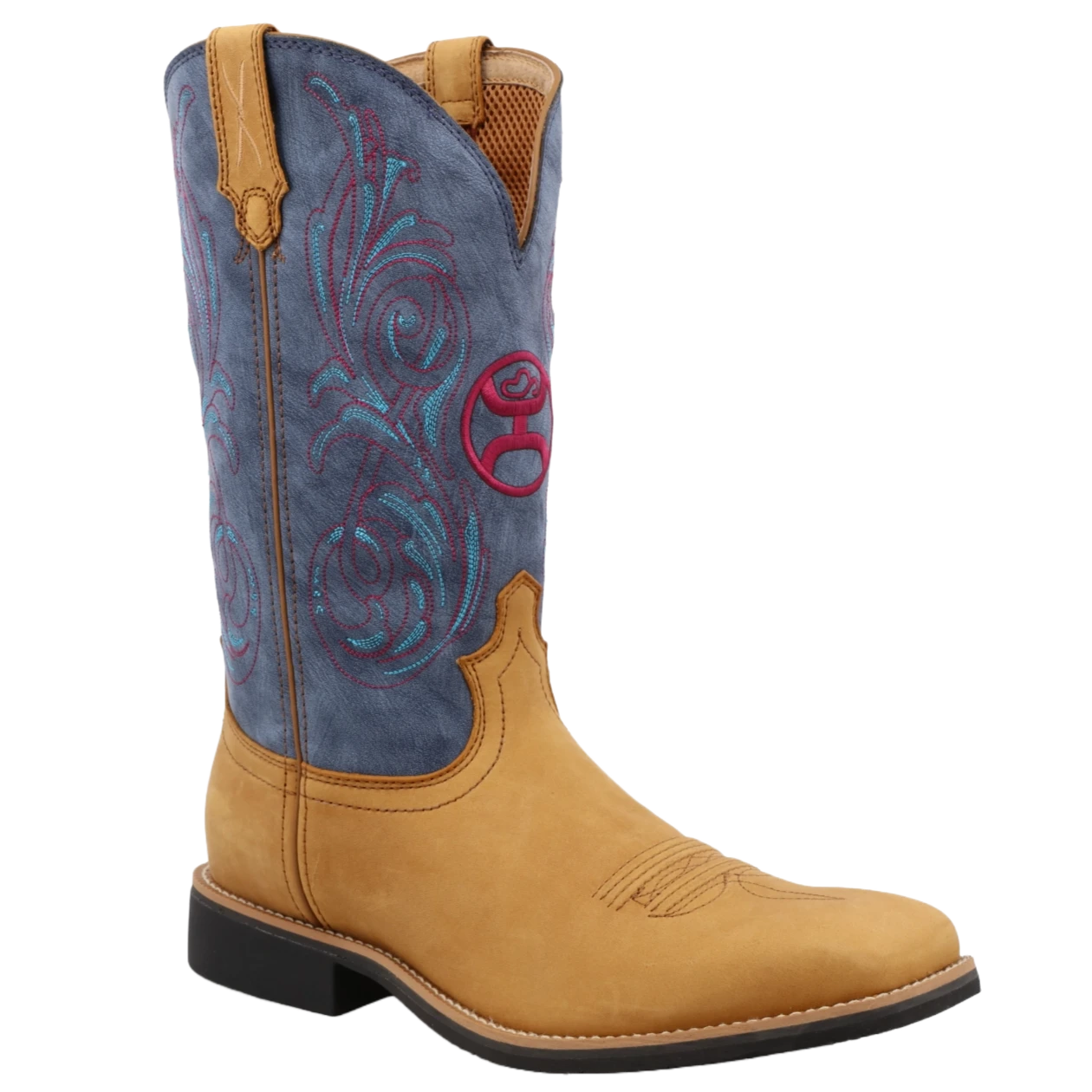 Twisted X® Men's Hooey Peanut And Teal Square Toe Boots MHY0034 1 Twisted X® Men's Hooey Peanut And Teal Square Toe Boots MHY0034