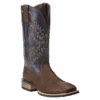 Ariat Men's Tycoon Bar Top Brown & Arizona Sky Square Toe Boots 10014053