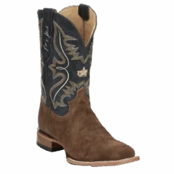 Justin Men's Dusty Blue Cowhide Dillon Wide Square Boots GR8015