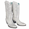 Corral Boots Corral® Ladies "Anna" White Python Overlay & Embroidery Wedding Boots A4357