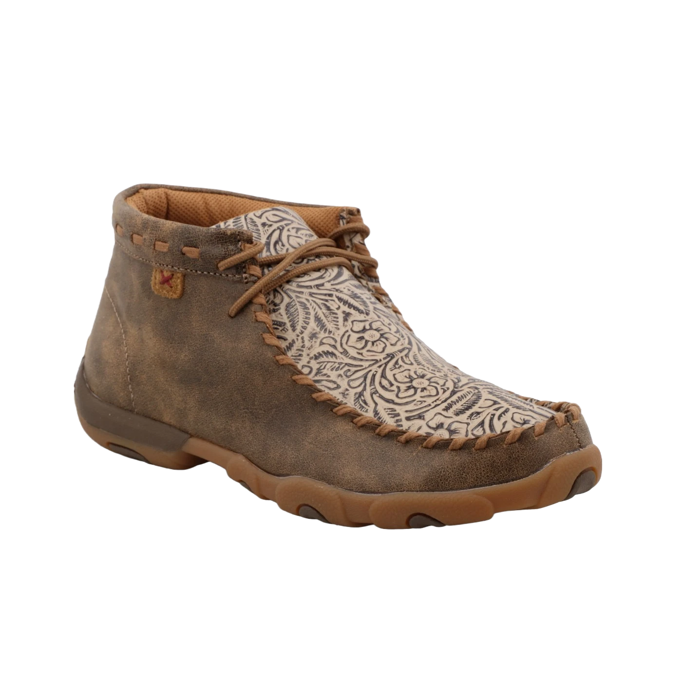 Twisted X Ladies Chukka Driving Moc Bomber & Nude Print Floral Shoes WDM0080 1 Twisted X Ladies Chukka Driving Moc Bomber & Nude Print Floral Shoes WDM0080