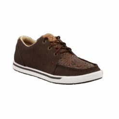 Twisted X Kicks Cocoa & Tooled Brown Lace Up Shoes WCA0065