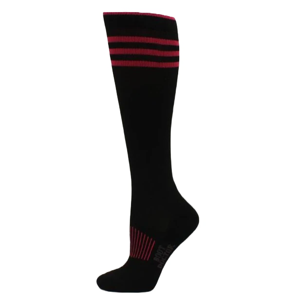 Boot Doctor Ladies Black & Pink Tall Socks 0415001 1 Boot Doctor Ladies Black & Pink Tall Socks 0415001