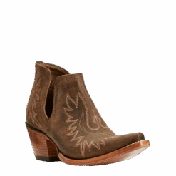 Ariat® Ladies Dixon Weathered Brown Western Ankle Boots 10027282