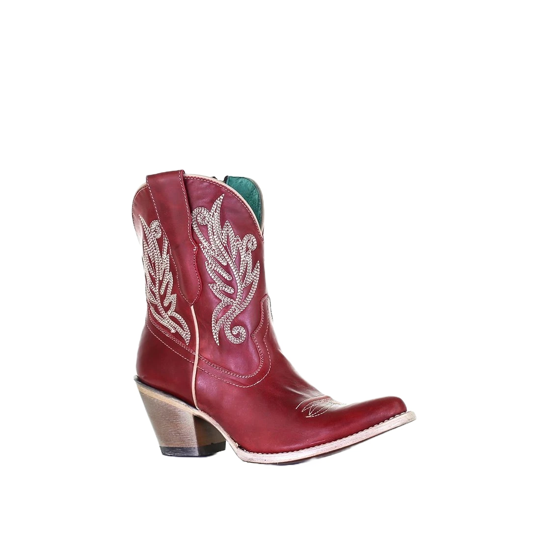 Corral Boots Corral Ladies Red Embroidered Zip Up Ankle Boots E1667 1 Corral Boots Corral Ladies Red Embroidered Zip Up Ankle Boots E1667