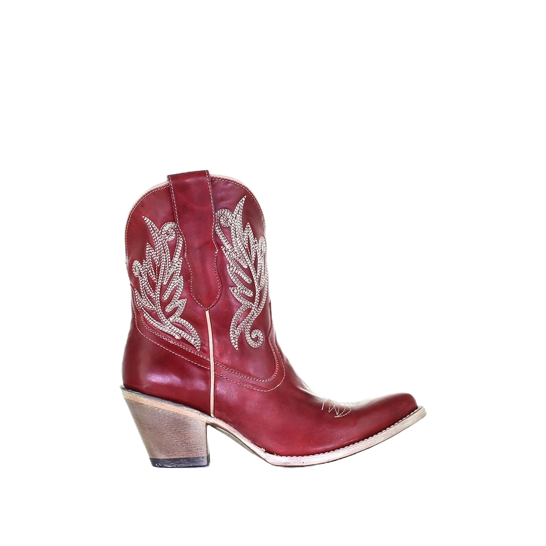 Corral Boots Corral Ladies Red Embroidered Zip Up Ankle Boots E1667 2 Corral Boots Corral Ladies Red Embroidered Zip Up Ankle Boots E1667 - Image 2