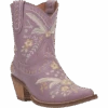 Dingo® Ladies Primrose Floral Print Lavender Western Bootie DI748-PU4