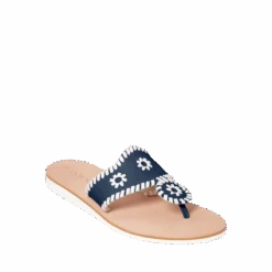 Jack Rogers® Ladies Boating Midnight White Flat Sandals 112211JK0143W