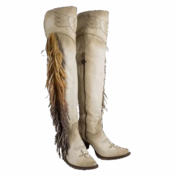 Junk Gypsy Ladies Spirit Animal Bone Suede Ombre Fringe Boot JG0022C