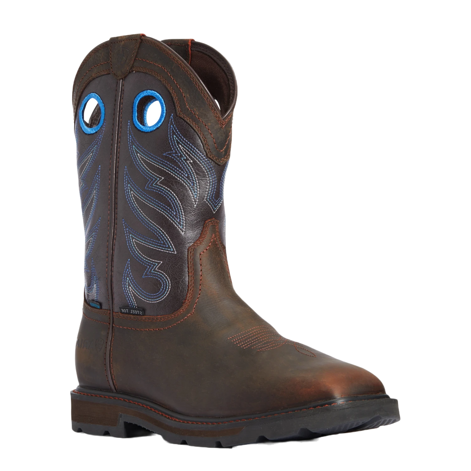 Ariat Men's Groundwork H2O Brown Wide Square Toe Boots 10034724 1 Ariat Men's Groundwork H2O Brown Wide Square Toe Boots 10034724