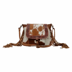 Myra Bag Ladies Blaze Handtooled Hairon Bag S-6220