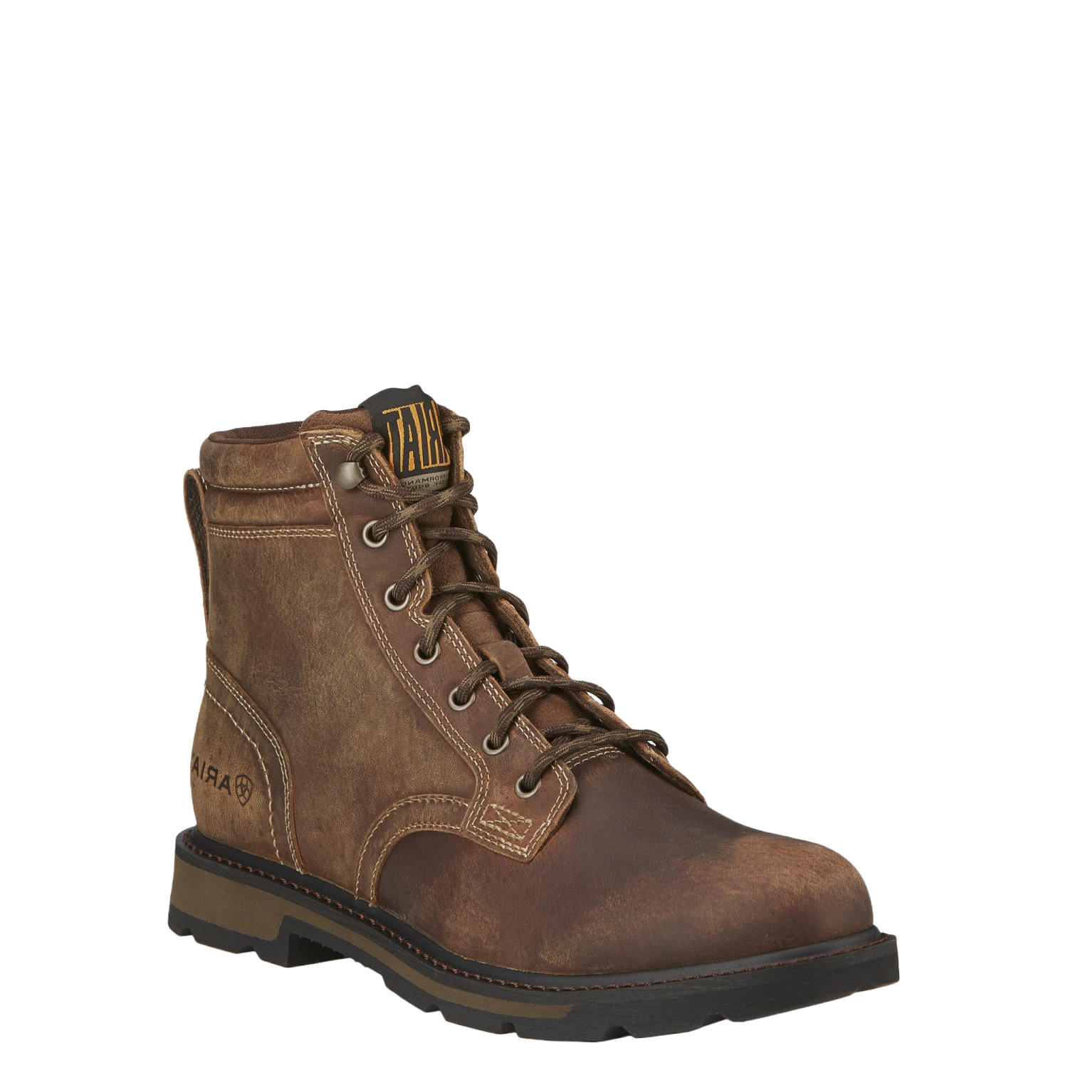 Ariat Men's Groundbreaker 6" Brown Lace-Up Soft Toe Work Boots 10016256 1 Ariat Men's Groundbreaker 6" Brown Lace-Up Soft Toe Work Boots 10016256