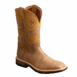 Twisted X® Men's Bomber & Bomber Brown Square Toe Work Boots MXB0009