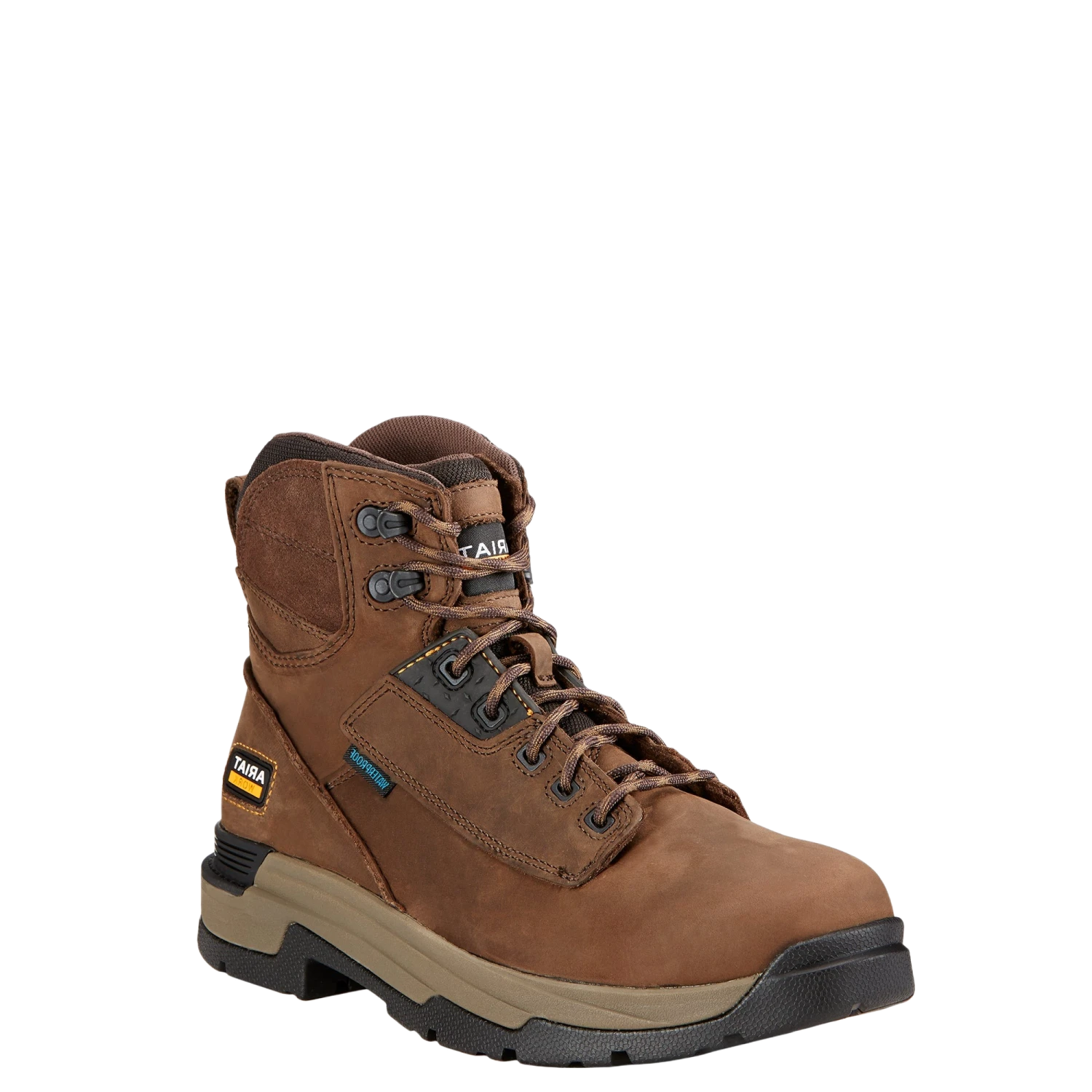 Ariat Men's Brown Mastergrip 6" H2O Waterproof Work Boot 10017421 1 Ariat Men's Brown Mastergrip 6" H2O Waterproof Work Boot 10017421