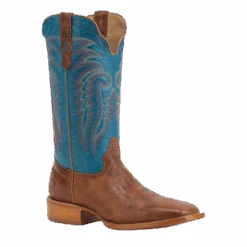 R.Watson Men's Palomino Tan Cowhide Square Toe Boots RW8005-2