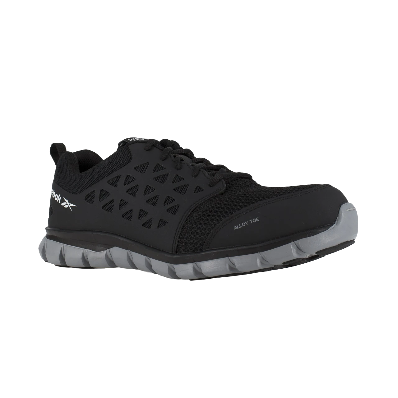 Reebok Ladies Sublite Oxford Cushion Black Athletic Work Shoes RB041 1 Reebok Ladies Sublite Oxford Cushion Black Athletic Work Shoes RB041