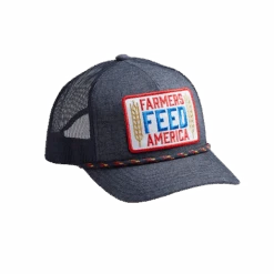 Rural Cloth Farmers Feed America Graphic Denim & White Trucker Cap FFA-H02