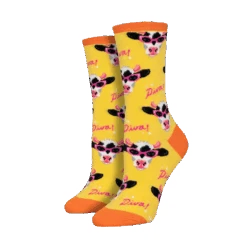 SockSmith Ladies "Milk Diva" Yellow Socks WNC2804-YEL