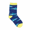 SockSmith Boy's Youth Shark School Navy Socks KC70144-NAV