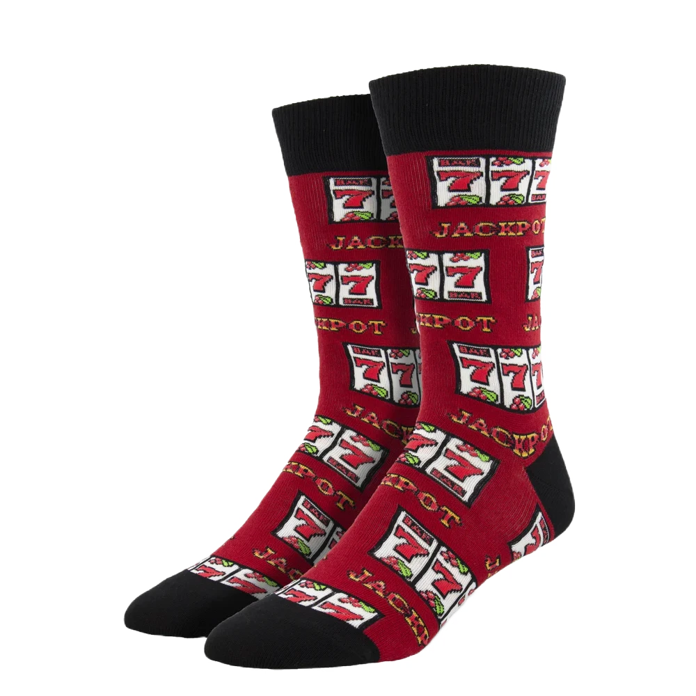 SockSmith Men's Casino Jackpot Red Socks MNC2424-RED 1 SockSmith Men's Casino Jackpot Red Socks MNC2424-RED