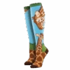 SockSmith Ladies Loving Giraffes Knee High Blue Socks WNH2523-BLU