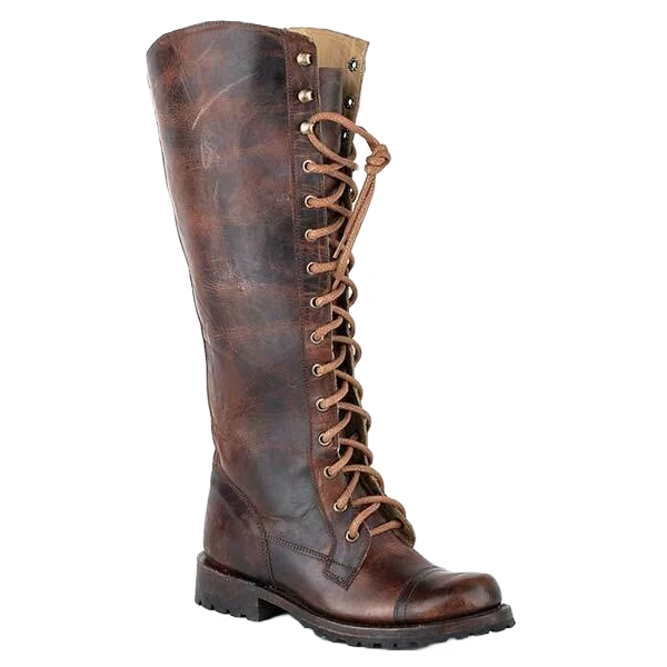 Stetson LadiesBrown 16" Shaft Lace-Up Boots 12-021-7107-1402 1 Stetson LadiesBrown 16" Shaft Lace-Up Boots 12-021-7107-1402