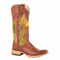 Stetson Ladies Goldie Square Cactus Brown Boots 12-021-8601-1325