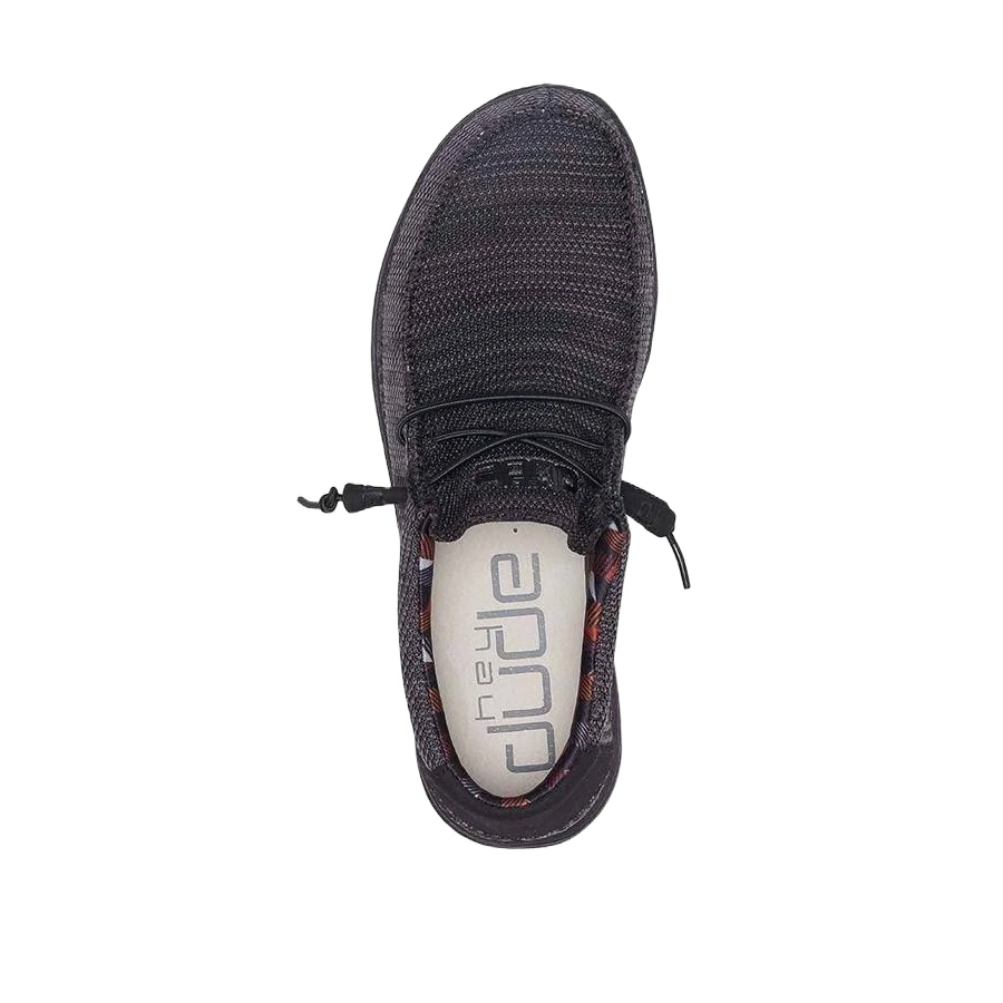 Hey Dude Men's Wally Sox Jet Black Shoes 110354935-PB 2 Hey Dude Men's Wally Sox Jet Black Shoes 110354935-PB - Image 2