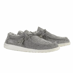 Hey Dude Men's Wally Canvas Linen Iron Shoe 110793901