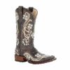 Circle G By Corral Ladies Shedron/Beige Floral Embroidered Boots L5270