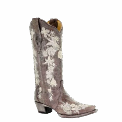 Corral Boots Corral Ladies Sweety Lisa Tobacco Studs Floral Embroidery Crystals Boots A3572