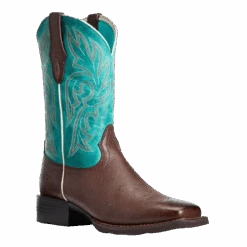 Ariat® Ladies Turquoise & Dark Cottage Cattle Drive Boots 10033870