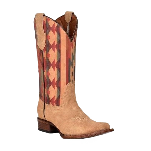 Circle G By Corral Ladies Straw Embroidery Square Toe Western Boots L5726 1 Circle G By Corral Ladies Straw Embroidery Square Toe Western Boots L5726