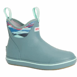 XTRATUF Ladies Trooper Blue & Beach Glass 6" Deck Boots XWAB-2BG