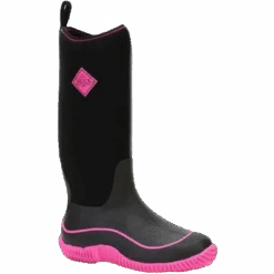 Muck Boot Company Muck Ladies Hale Black & Hot Pink Waterproof Boots HAW-404