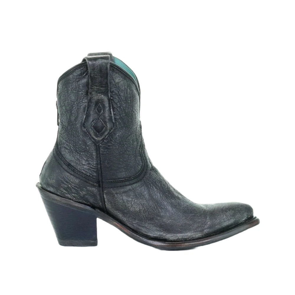 Corral Boots Corral Ladies Distressed Snip Toe Black Ankle Boots A3243 2 Corral Boots Corral Ladies Distressed Snip Toe Black Ankle Boots A3243 - Image 2