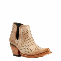 Ariat® Ladies Dixon Studs Old West Tan Snip Toe Booties 10038382