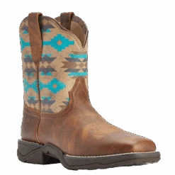 Ariat® Ladies Anthem Savanna Tan & Turquoise Aztec Shorties 10042576