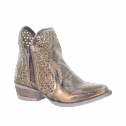 Circle G By Corral Ladies Copper Cutout Shortie Boots Q5129